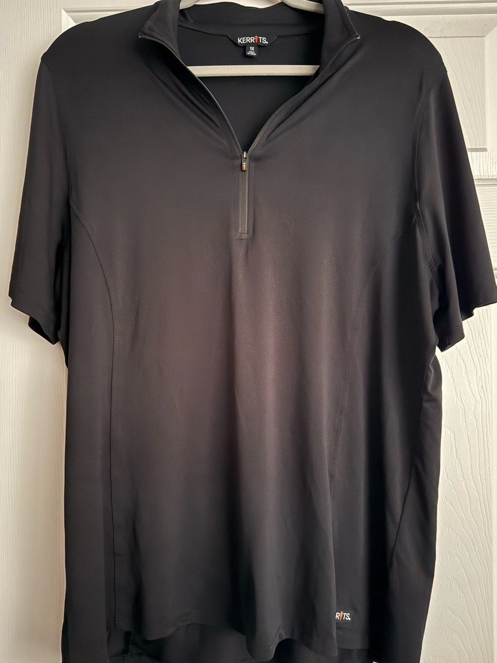 Kerrits Women’s Black Short-Sleeve Quarter-Zip Polo